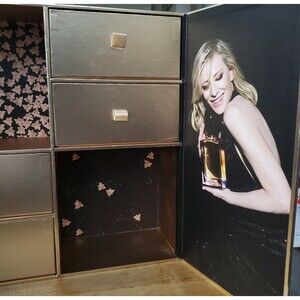 Giorgio Armani Si Luxury Gold Gift Box Vanity Storage Drawers 13" X 13" X 4.5"